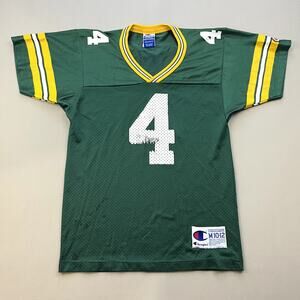 Vintage Green Bay Packers Brett Favre Jersey Youth Medium Champion NFL #4 90s